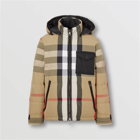 burberry fleetwood hooded down puffer jacket|Nylon Puffer Jacket in Black .